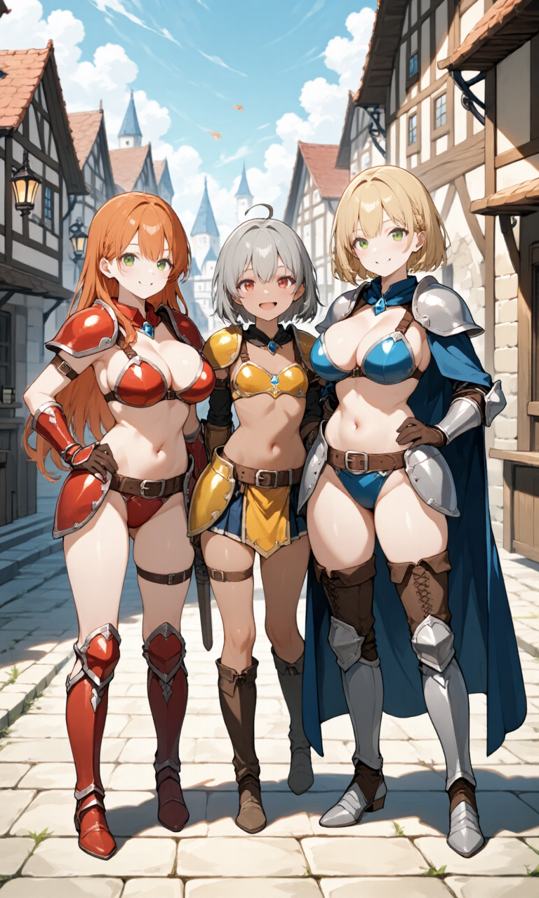 SW2.0 "ビキニアーマー戦士団団員"ベニ/アオイ/キイロ